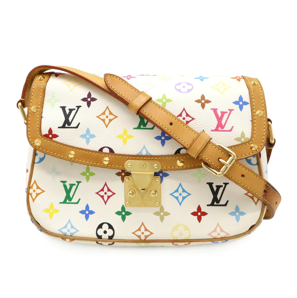 LOUIS VUITTON Monogram Multicolor Sologne Crossbody Bag Blanc White